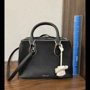 Nine West Black and White Purse Satchel